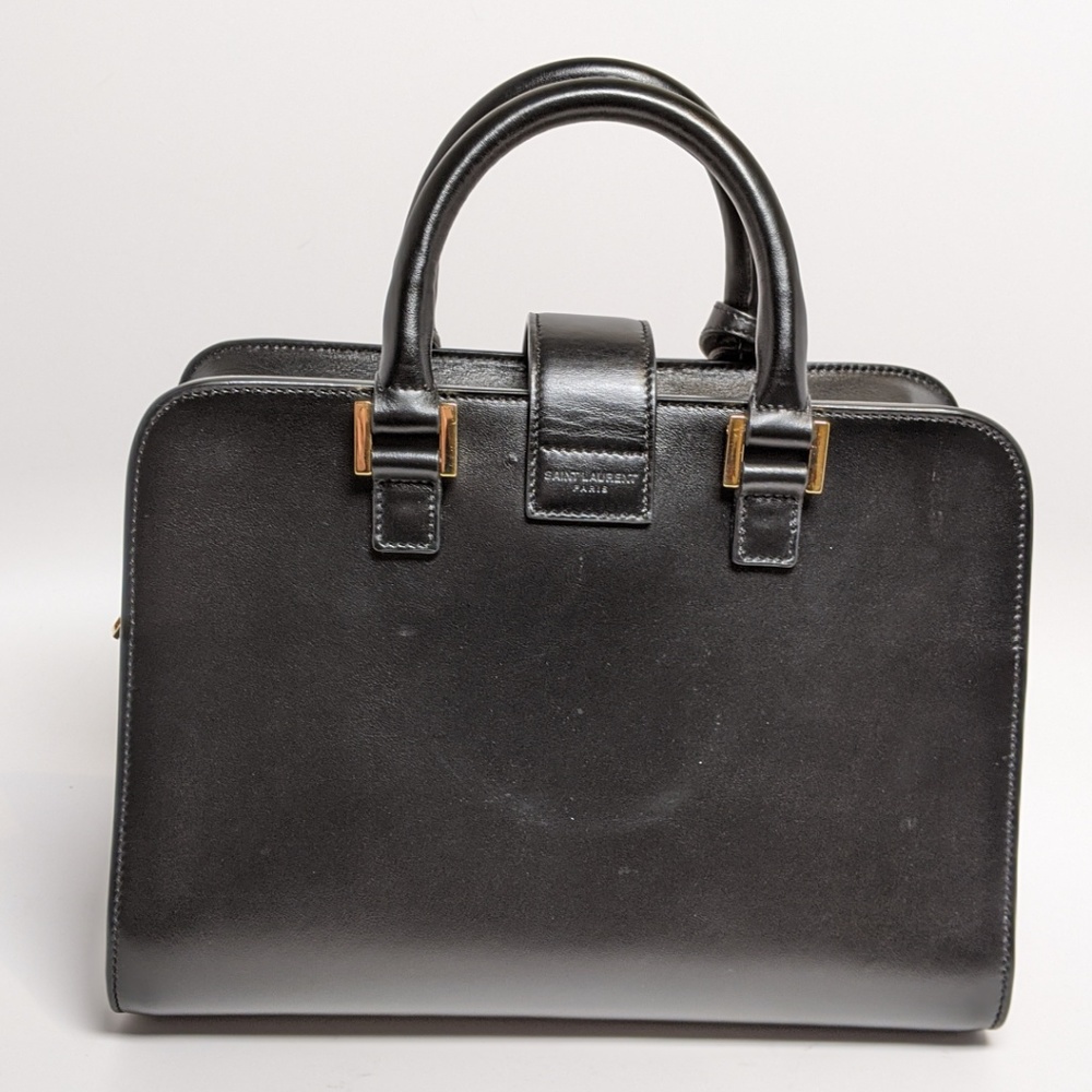 SOLD Saint Laurent Baby Black Cabas Satchel - Picture 3 of 6